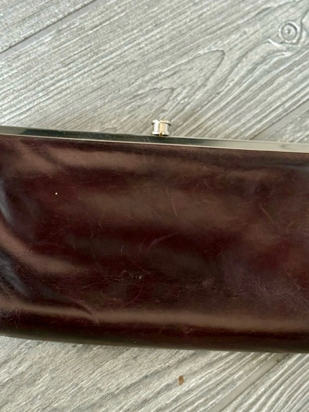 HOBO Dark Brown Leather Clutch Wallet